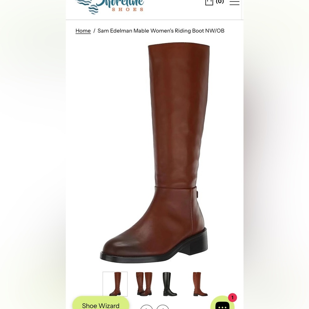 Mable Brown Leather Knee-High Boots Sam Edelman | NWOT
